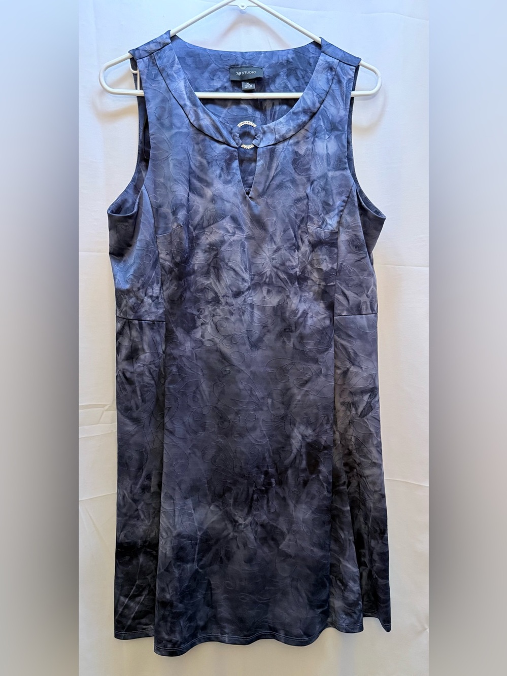 AB Studio Navy Sleeveless Midi Dress Size XL